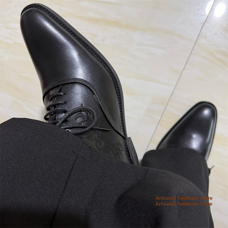 حذاء ديربي رجالي أسود مطرز، مق - مراجعة Leather Shoe Polish وسعره