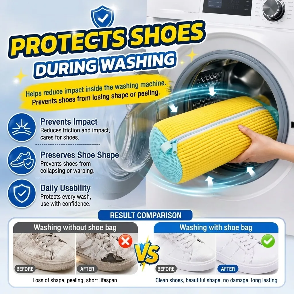 ألياف ناعمة 360 °   حقيبة لغسل - مراجعة Shoe Cleaner وسعره